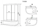 Душевая кабина Timo Standart 120х85 L T-6620SFL без гидромассажа