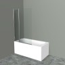 Шторка на ванну BelBagno UNO-V-11-90/150-C-Cr профиль Хром стекло прозрачное