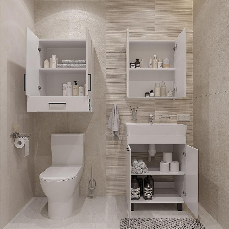 Тумба с раковиной DIWO Брянск 60 цвет Белый