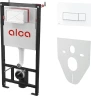 Инсталляция для унитаза Alcaplast AM101/1120-4:1 M570-VE-01 с клавишей смыва цвет Белый