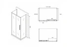 Душевой уголок Abber Schwarzer Diamant 120х90 AG30120BH-S90B-S90B профиль Черный стекло прозрачное