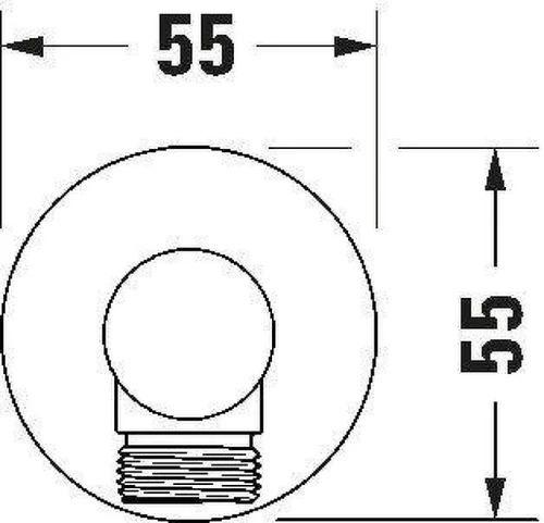 Шланговое подключение Duravit Shower UV0630008010 цвет Хром