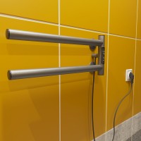 Электрический полотенцесушитель Маргроид Cook 190х110 Cook-1840-1049-7024R правый Графитовый серый нержавеющая сталь