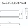 Электрический полотенцесушитель Маргроид Cook 190х110 Cook-1840-1049-7024R правый Графитовый серый нержавеющая сталь
