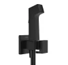 Гигиенический душ с запорным вентилем Hansgrohe Bidette E 29231670 цвет Черный матовый