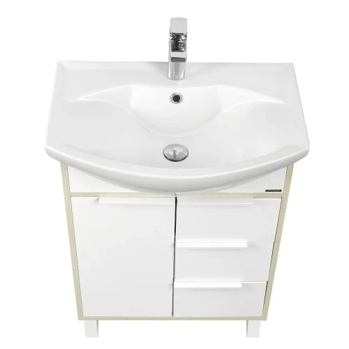 Тумба под раковину Aquaton Рико 60 1A213301RIB90 Белый Ясень фабрик МДФ / ЛДСП