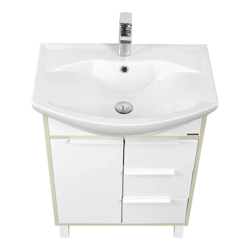 Тумба под раковину Aquaton Рико 60 1A213301RIB90 Белый Ясень фабрик МДФ / ЛДСП