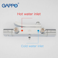 Душевая система Gappo G07 G2407-40 с термостатом Хром латунь на стену