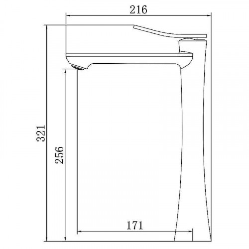 Смеситель для раковины Azario Escaro AZ-K9074 цвет Хром