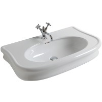 Раковина Simas Lante 90 LA11bi*3 Белая фаянс подвесная, полувстраиваемая