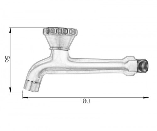 Кран для одного типа воды Bronze de Luxe 21990/1 цвет Бронза