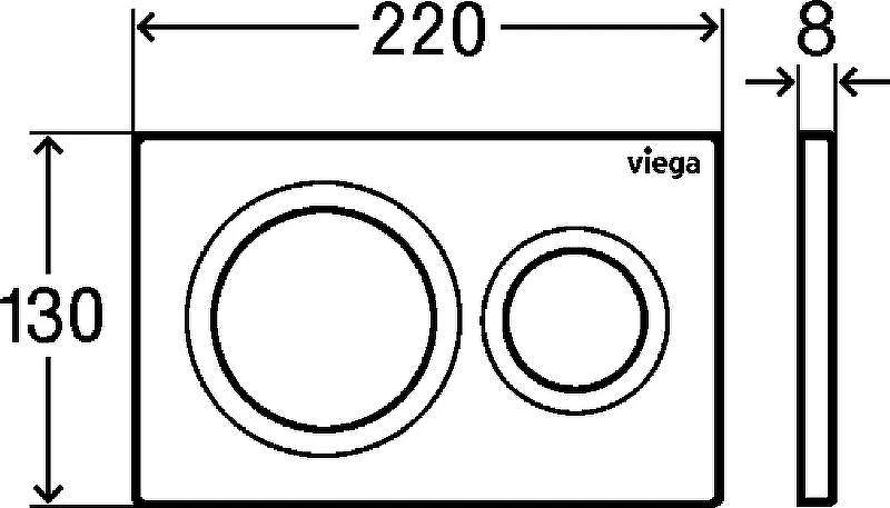 Клавиша смыва Viega Prevista Visign for Style 20 8610.1 796389 Черная матовая