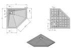 Душевой поддон из искусственного камня Vincea 90x90 VST-4SP9090G Серый