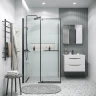 Душевой уголок Grossman Pragma 100х90 120.K33.03.1090.21.00 профиль Черный матовый стекло прозрачное