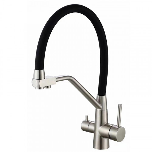 Смеситель для кухни Fmark FS0662-L01 цвет Сатин Черный