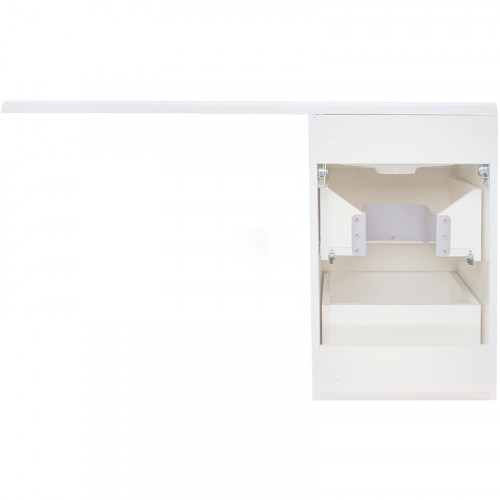 Тумба под раковину Style Line Даллас Люкс Plus 100 СС-00002349 подвесная Белая МДФ / ЛДСП