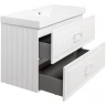 Тумба под раковину La Fenice Cubo 100 FNC-01-CUB-B-100-2 подвесная Белая матовая МДФ / ЛДСП