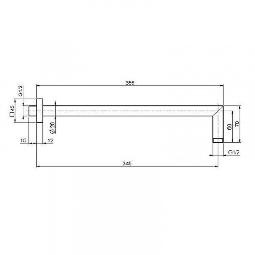 Кронштейн для верхнего душа Fima Carlo Frattini Showerhead F2538CR цвет Хром