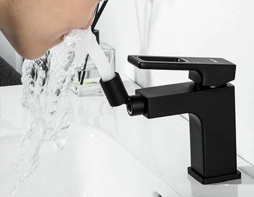 Смеситель для биде Gappo G17-6 G5017-6 Черный матовый латунь