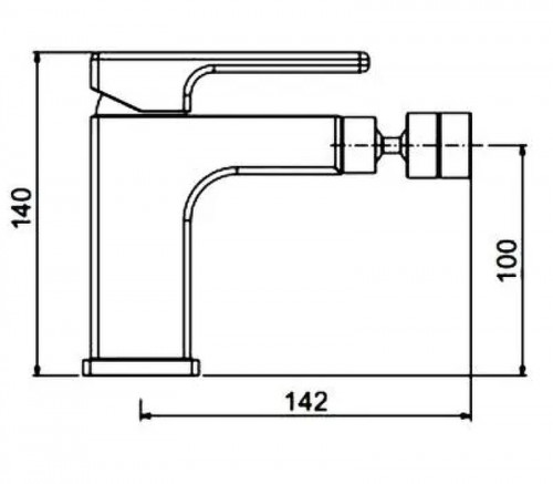 Смеситель для биде Gappo G17-6 G5017-6 Черный матовый латунь