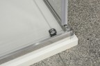 Душевой уголок BelBagno Uno AH-1 100x80 профиль Хром стекло прозрачное