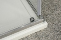 Душевой уголок BelBagno Uno AH-1 100x80 профиль Хром стекло прозрачное