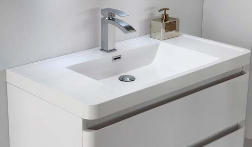 Тумба с раковиной Parly Spa Gucci 60 Gucci60 10116 подвесная Белая глянцевая