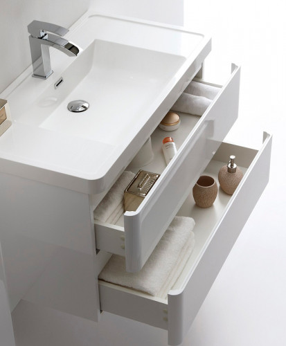 Тумба с раковиной Parly Spa Gucci 60 Gucci60 10116 подвесная Белая глянцевая