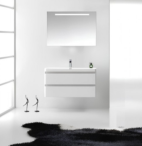 Тумба с раковиной Parly Spa Gucci 60 Gucci60 10116 подвесная Белая глянцевая