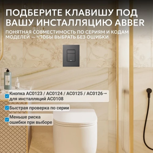Кнопка смыва для инсталляции Abber AC0123NG цвет Никель