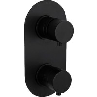 Смеситель для душа Remer Minimal Thermo NT93KBNO с термостатом Черный матовый латунь встраиваемый