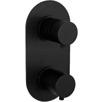 Смеситель для душа Remer Minimal Thermo NT93KBNO с термостатом Черный матовый латунь встраиваемый