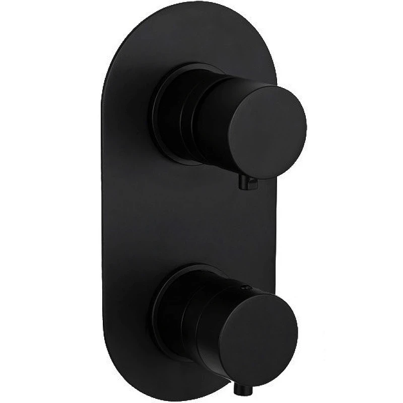 Смеситель для душа Remer Minimal Thermo NT93KBNO с термостатом Черный матовый латунь встраиваемый