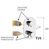 Смеситель для душа Remer Minimal Thermo NT93KBNO с термостатом Черный матовый латунь встраиваемый