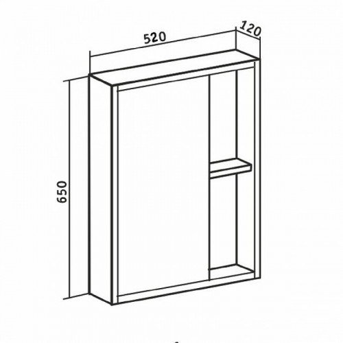Зеркальный шкаф Runo Эко 52 00-00001185 Скандинавский дуб МДФ / ЛДСП, стекло