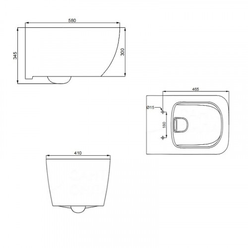 Унитаз SmartFlow Vigente SMF811-WH подвесной цвет Белый с сиденьем Микролифт