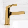 Смеситель для раковины WasserKRAFT Sauer 7103 Золото латунь