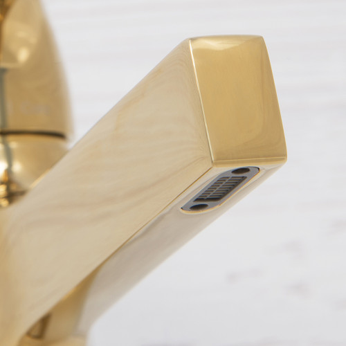 Смеситель для раковины WasserKRAFT Sauer 7103 Золото латунь