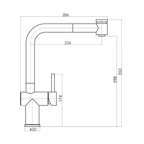 Смеситель для кухни Florentina Палермо 317.08H.1223.102 цвет Черный