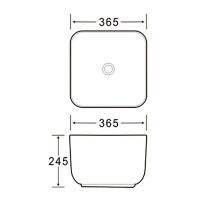 Раковина-чаша SantiLine 37 SL-1111MB Черная матовая фаянс накладная