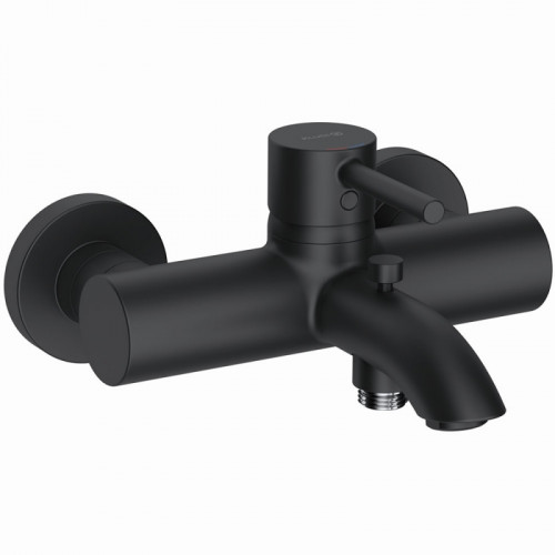 Смеситель для ванны Kludi Bozz 386913976 Черный латунь на стену