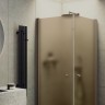 Душевой уголок Maybah Glass MGY-1298-2 800x800x1980 на монопетлях Бронза стекло бронзовое матовое