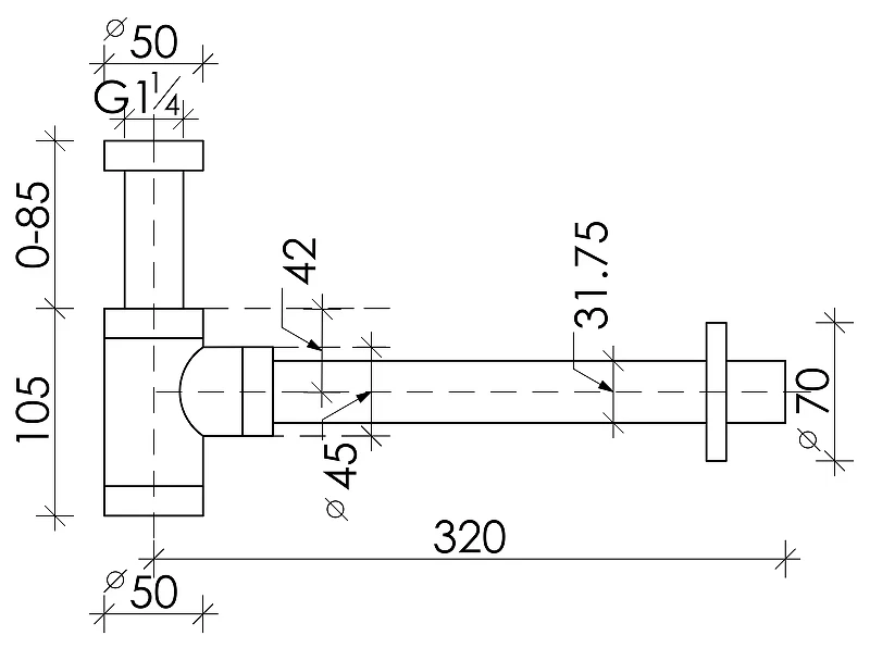 Сифон для раковины Ceramicanova 70001BG цвет Золото брашированное