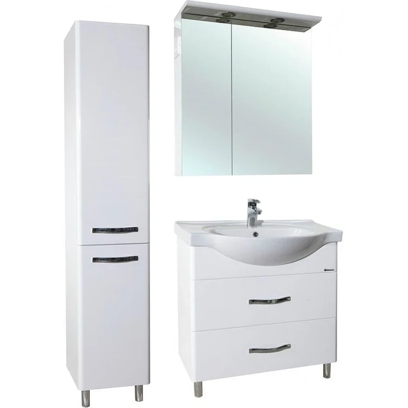 Шкаф пенал Bellezza Анкона 35 R 4629604001013 Белый МДФ / ЛДСП