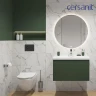 Унитаз с инсталляцией Cersanit Brasko Smart DPL EO Slim + Aqua 50 Prime P 69321 цвет Белый с сиденьем Микролифт и клавишей смыва цвет Черный матовый