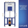 Унитаз с инсталляцией Cersanit Brasko Smart DPL EO Slim + Aqua 50 Prime P 69321 цвет Белый с сиденьем Микролифт и клавишей смыва цвет Черный матовый
