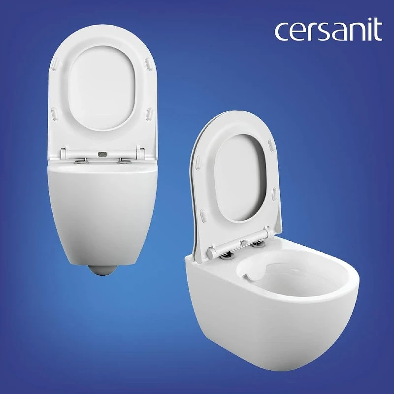 Унитаз с инсталляцией Cersanit Brasko Smart DPL EO Slim + Aqua 50 Prime P 69321 цвет Белый с сиденьем Микролифт и клавишей смыва цвет Черный матовый