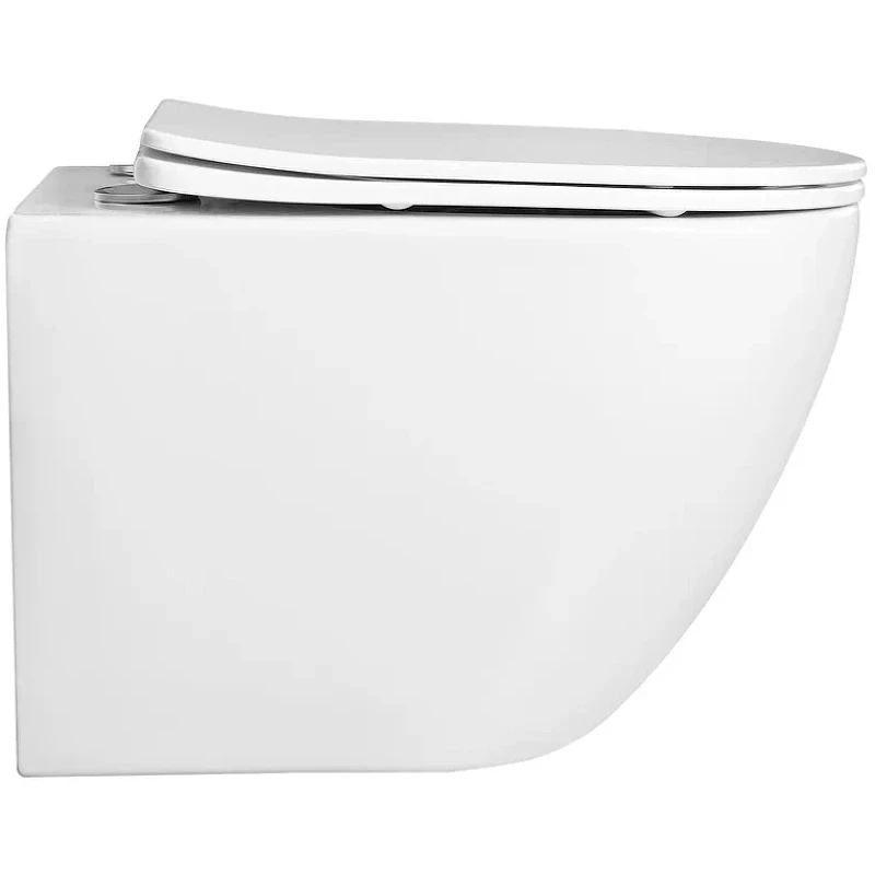 Комплект унитаза Aquatek Европа AQ1900-00 с инсталляцией WellWant Standart 50 WWISI1110B с сиденьем Микролифт и клавишей смыва Хром глянцевый фарфор подвесной