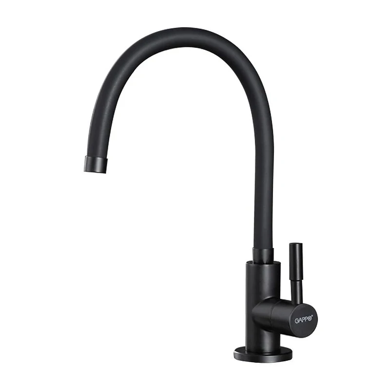 Смеситель для кухни Gappo G1052-96 цвет Черный матовый