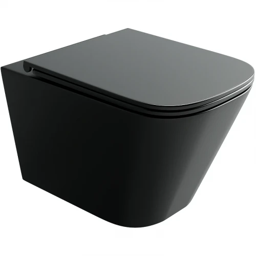 Унитаз Ceramicanova Union CN4009TMB подвесной Черный матовый с сиденьем Микролифт фарфор подвесной